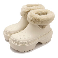 crocs STOMP LINED BOOT STUCCO 208718-160画像