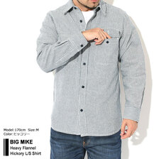 BIG MIKE Heavy Flannel Hickory L/S Shirt 102235203画像