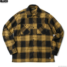 BLUCO OMBRE CHECK FLANNEL SHIRTS (YELLOW) 1147画像