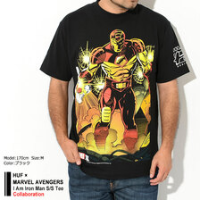 HUF × MARVEL AVENGERS I Am Iron Man S/S Tee TS02201画像