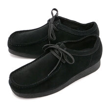 Clarks WallabeeEVO WP Black-Sde 26172817画像