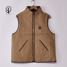 CORONA PISTACHIO BROWN HIGH DENSITY COTTON DUCK w/ RED QUILTING LINER CV001-23-01画像