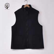 CORONA PISTACHIO VEST BEACH PILE BLACK NAVY CV012-23-02画像