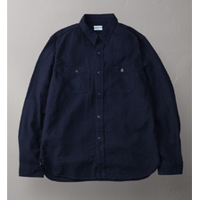 THE FLAT HEAD INDIGO DOBBY WORK SHIRT FN-SCK-009L画像