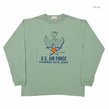 Buzz Rickson's &times; PEANUTS L/S T-SHIRT FORBES AFB, KAN BR69275画像