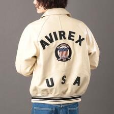 AVIREX LIGHT SIGNATURE VARSITY JACKET 7833950007画像