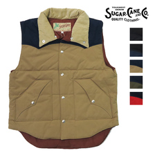SUGAR CANE TCクロス パッディングベスト SC15400画像