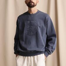 Schott CREW SWEAT STENCIL BULLDOG 7823232001画像