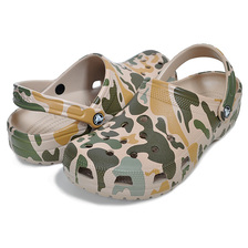 crocs CLASSIC PRINTED CAMO CLOG CHAI/TAN 206454-2Y6画像