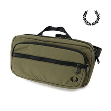 FRED PERRY RIPSTOP CROSSBODY BAG UNIFORM-GREEN L6265-Q55画像