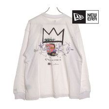 NEW ERA 長袖 オーバーサイズド コットン Tシャツ JEAN MICHEL BASQUIAT ジャン=ミシェル・バスキア ホワイト 13772315画像