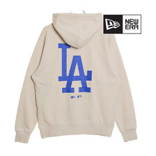 NEW ERA 裏毛 スウェット プルオーバーフーディー MLB Apparel ロサンゼルス・ドジャース ストーン 13755289画像