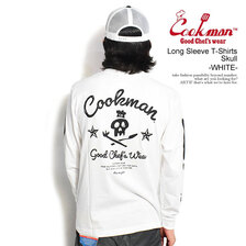 COOKMAN Long Sleeve T-Shirts Skull -WHITE- 231-33110画像