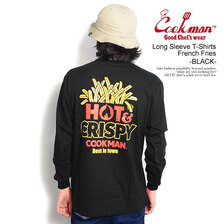 COOKMAN Long Sleeve T-Shirts French Fries -BLACK- 231-33112画像
