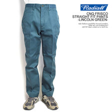 RADIALL CNQ FRISCO - STRAIGHT FIT PANTS -LINCOLN GREEN- RAD-CNQ-PT003G画像