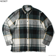 Carhartt WIP L/S DELLINGER SHIRT - Dellinger Check, Discovery Green I032268画像