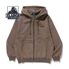 X-LARGE PIGMENT DYED WORK ZIP HOODED SWEATSHIRT 101233012014画像