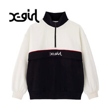 X-girl BICOLOR ANORAK SWEAT TOP 105233012016画像
