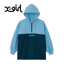 X-girl BICOLOR ANORAK SWEAT DRESS 105233041006画像