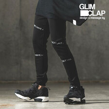 GLIMCLAP Logo ptint design leggings 15-128-GLA-CD画像