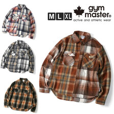 gym master ヘビーチェックネルZIPシャツ G233745画像