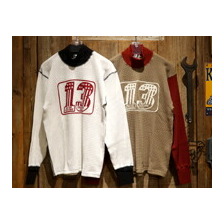 FREEWHEELERS HIGH NECK THERMAL LONGSLEEVE SHIRT "MOTOR PSYCLONE #13" 2325030画像