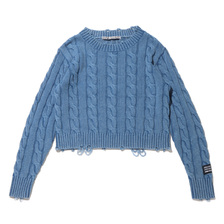 ANNA SUI NYC ダメージデニム ニット プルオーバー 13214010画像