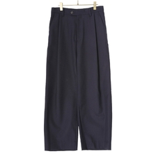 URU WOOL GABARDINE - OVER TUCK PANTS 23FWG01画像