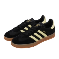 adidas Originals GAZELLE INDOOR BLACK/YELLOW IG4999画像