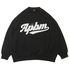 APPLEBUM Big Crew Sweat BLACK画像