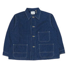 FULLCOUNT 2033-1 Indigo Wabash Stripe Chore Jacket画像