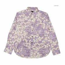 衣櫻 Lot.SA-1564 サザンクロス素材 長袖レギュラーシャツ - 霞舞桜 - SA1564画像