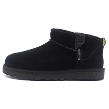 UGG M CLASSIC ULTRA MINI ZIP BLACK/PEARFECT 1143984-BPRF画像