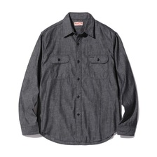SUGAR CANE BLACK CHAMBRAY WORK SHIRT SC29159画像
