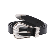 Tory Leather NICKEL 3-PIECE SILVER BUCKL BLACK TL103091003画像