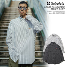 Subciety LOOSE SILHOUETTE STRIPE SHIRT 105-20439画像