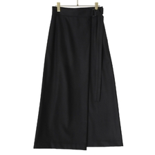 ATON MERINO COLLEGE FLANNEL STRAIGHT WRAPPED SKIRT SKAGSW0901画像