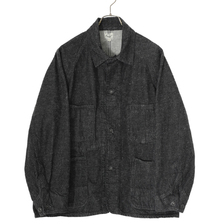 GOLD RECYCLED WASTE SUVIN COTTON YARN 11.5oz. DENIM WORK COAT 23B-GL15377A画像