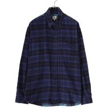 GOLD COTTON NEL CHECK SWITCH B.D SHIRT 23B-GL29138画像