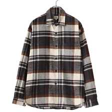 GOLD COTTON NEL CHECK REGULAR SHIRT 23B-GL29137画像