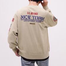 AVIREX FADE WASH CREW NECK SWEAT NEW YORK A.N.G. 7833232012画像