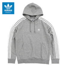adidas 3 Stripes Pullover Hoodie Originals GREY IL2496画像