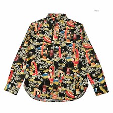 衣櫻 Lot.SA-1567 シャンタン素材 長袖レギュラーシャツ "金箔京舞妓" SA1567画像