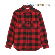FIVE BROTHER HEAVY FLANNEL WORK SHIRTS RED 152161画像