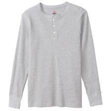 Hanes BEEFY-T THERMAL HENLY NECK LONG SLEEVE HM4-S104画像