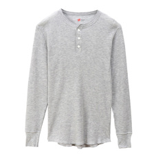 Hanes THERMAL HENRYNECK LONG SLEEVE HM4-Q502画像