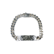 BUNNEY Single Tour Hammered Finish Identity Chain 925 Silver B06001-925-B画像