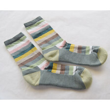 DARN TOUGH VERMONT Mystic Stripe Crew Lightweight with Cushion Seafoam 1644画像
