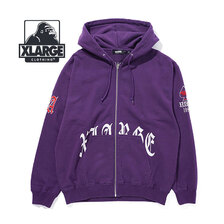 X-LARGE OLD ENGLISH LOGO ZIP HOODED SWEATSHIRT 101234012012画像