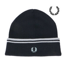 FRED PERRY TWIN TIPPED MERINO WOOL BEANIE C9150画像